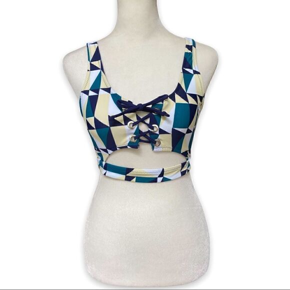 REE Bees Geometric Print High Waist Bikini - Picture 10 of 15